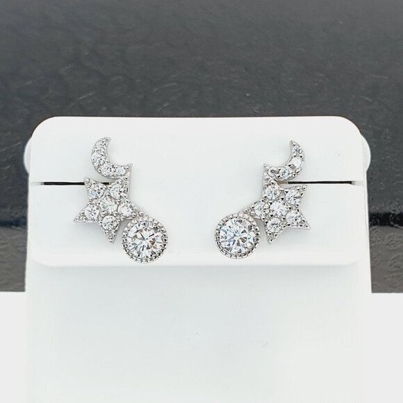 "925 sterling silver luxury CZ earrings for women/girls, Best for gift, RJUS2214 - Picture 7 of 10